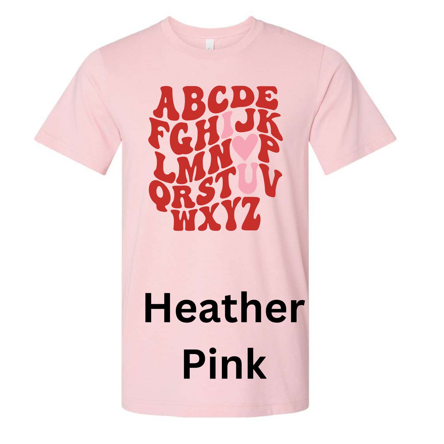 Valentine’s Alphabet Women's Graphic Tee