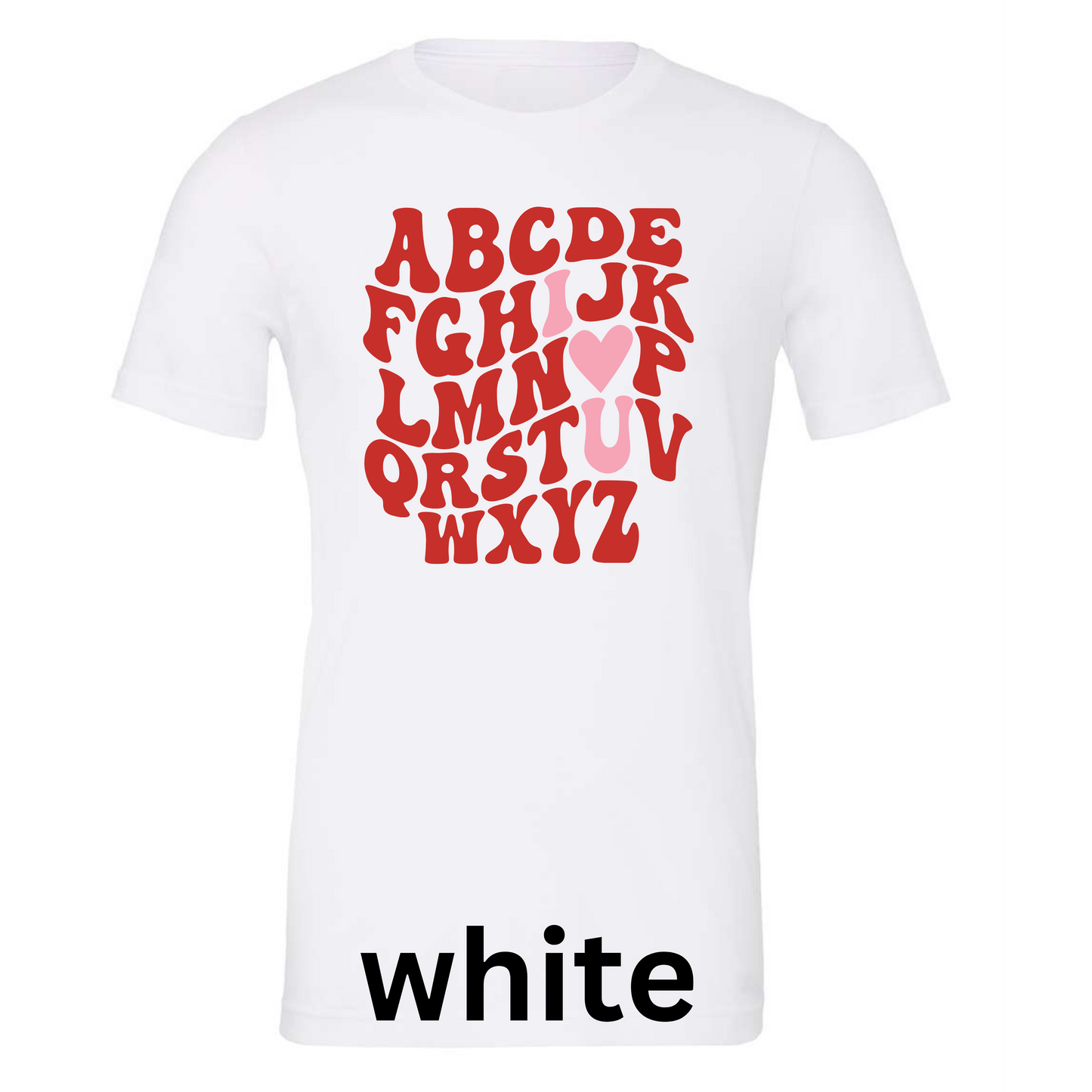 Valentine’s Alphabet Women's Graphic Tee