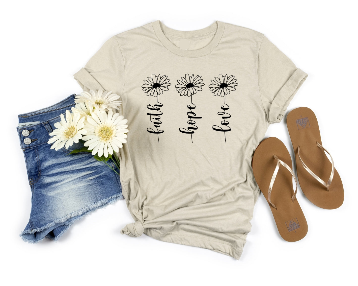Faith Hope Love Religious Bible Verse T-shirt