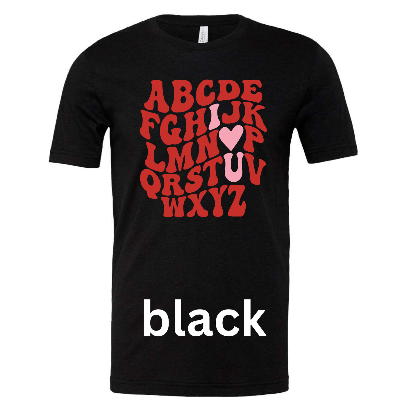 Valentine’s Alphabet Women's Graphic Tee