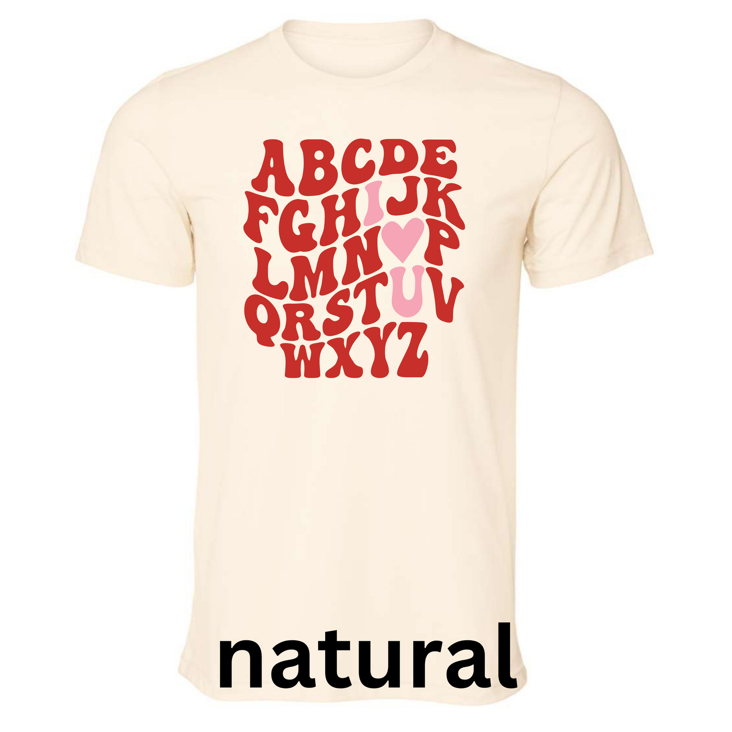 Valentine’s Alphabet Women's Graphic Tee