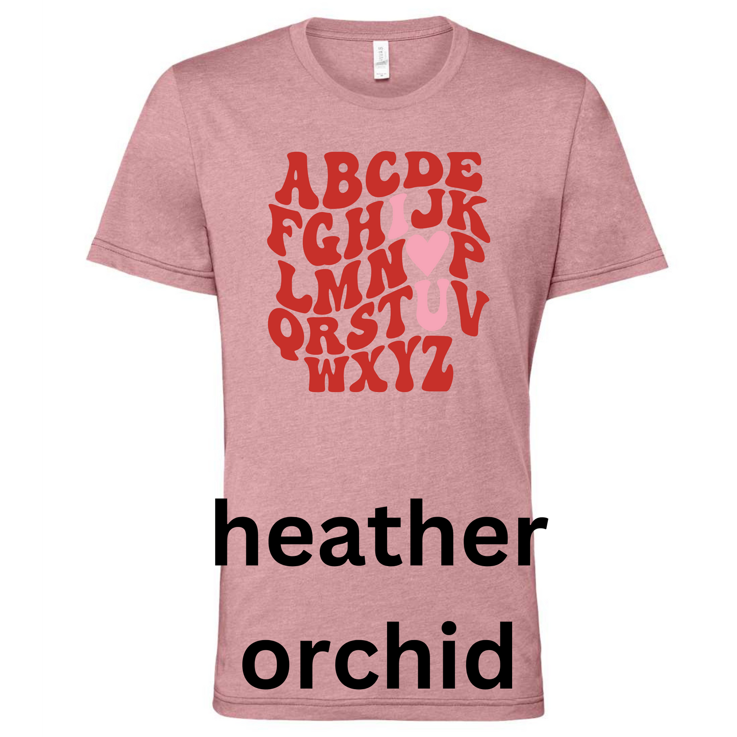 Valentine’s Alphabet Women's Graphic Tee