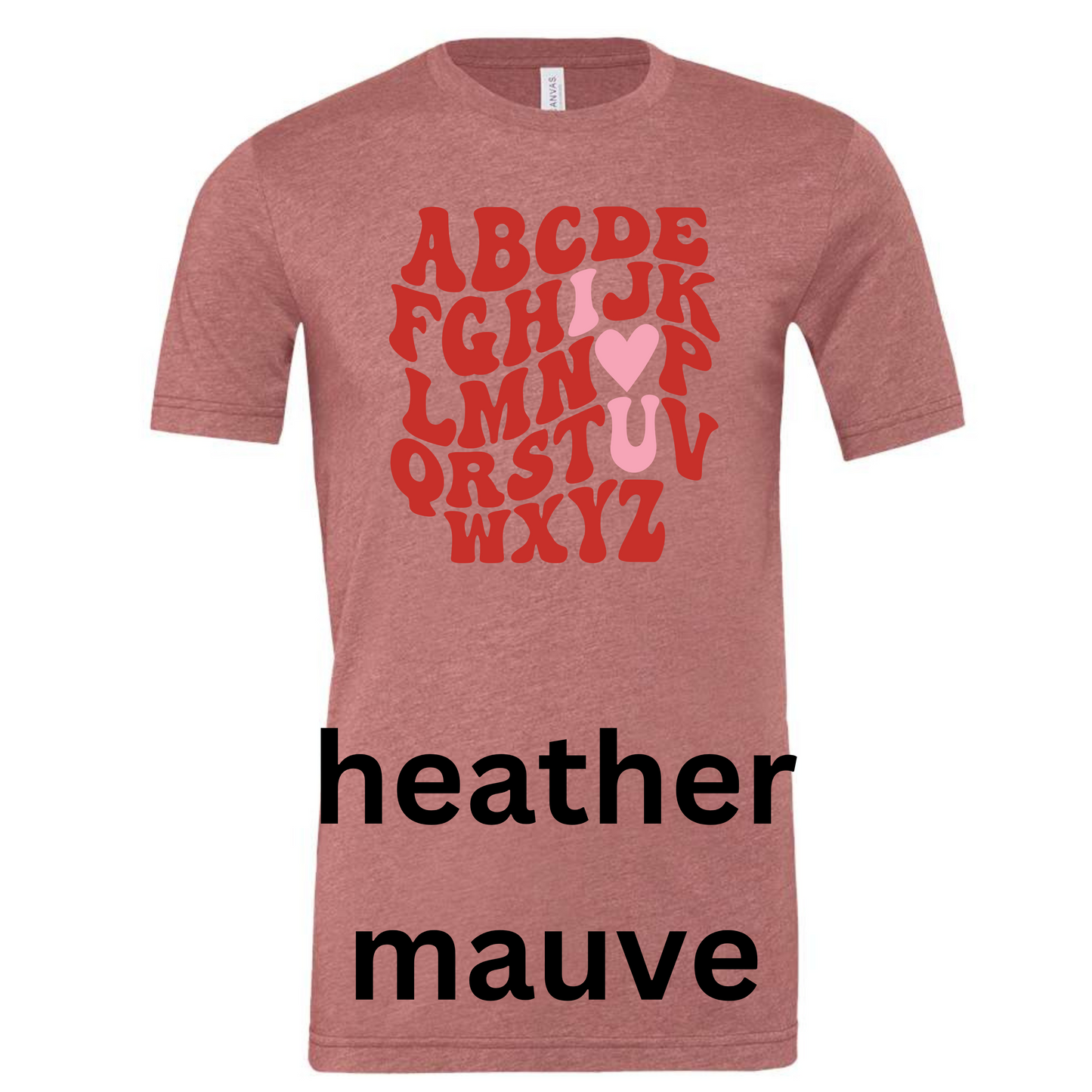 Valentine’s Alphabet Women's Graphic Tee