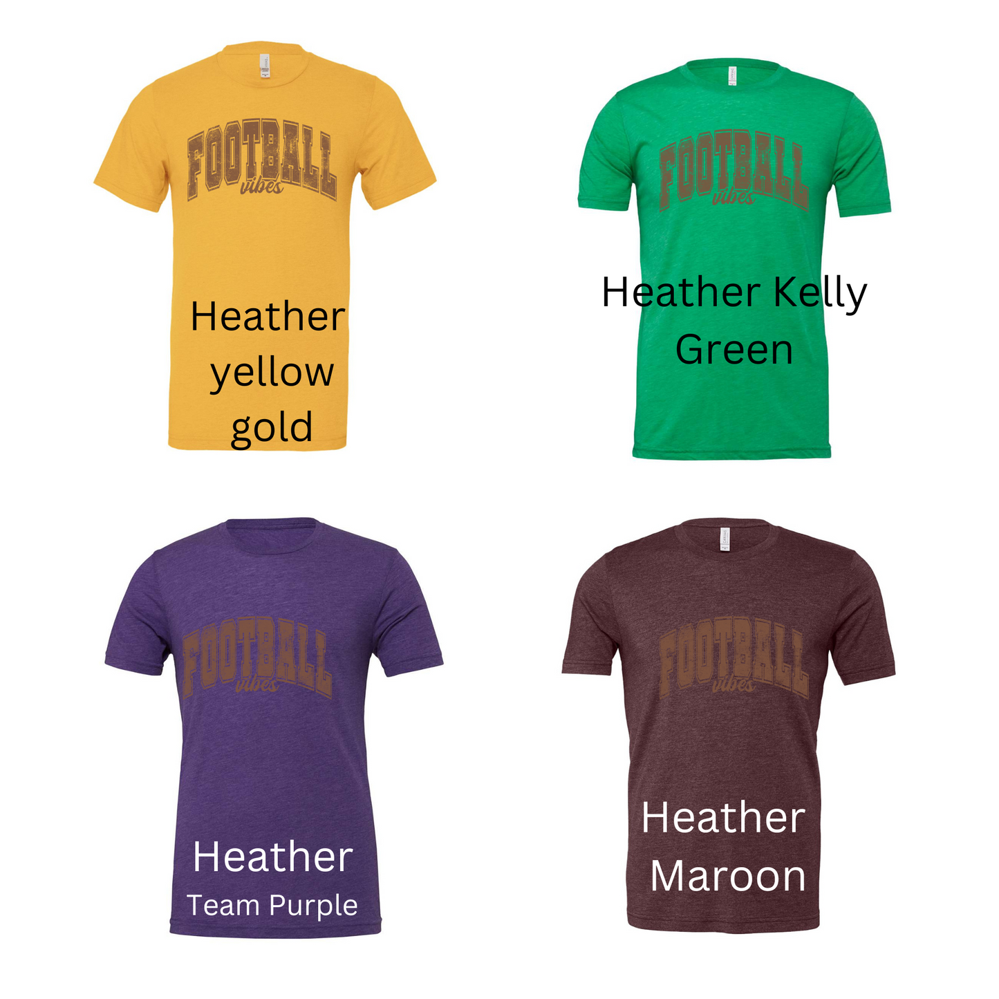 Women's Brown Print Football Vibes Tshirt