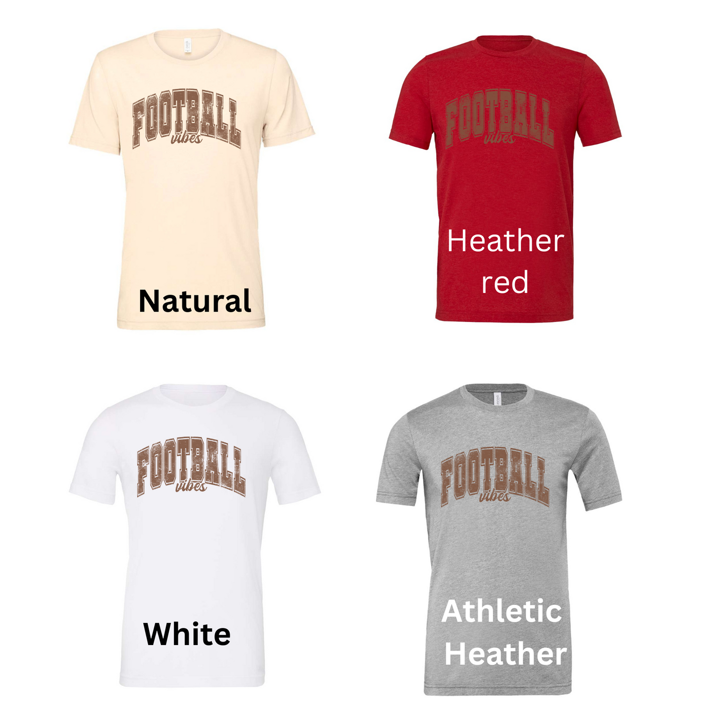 Women's Brown Print Football Vibes Tshirt