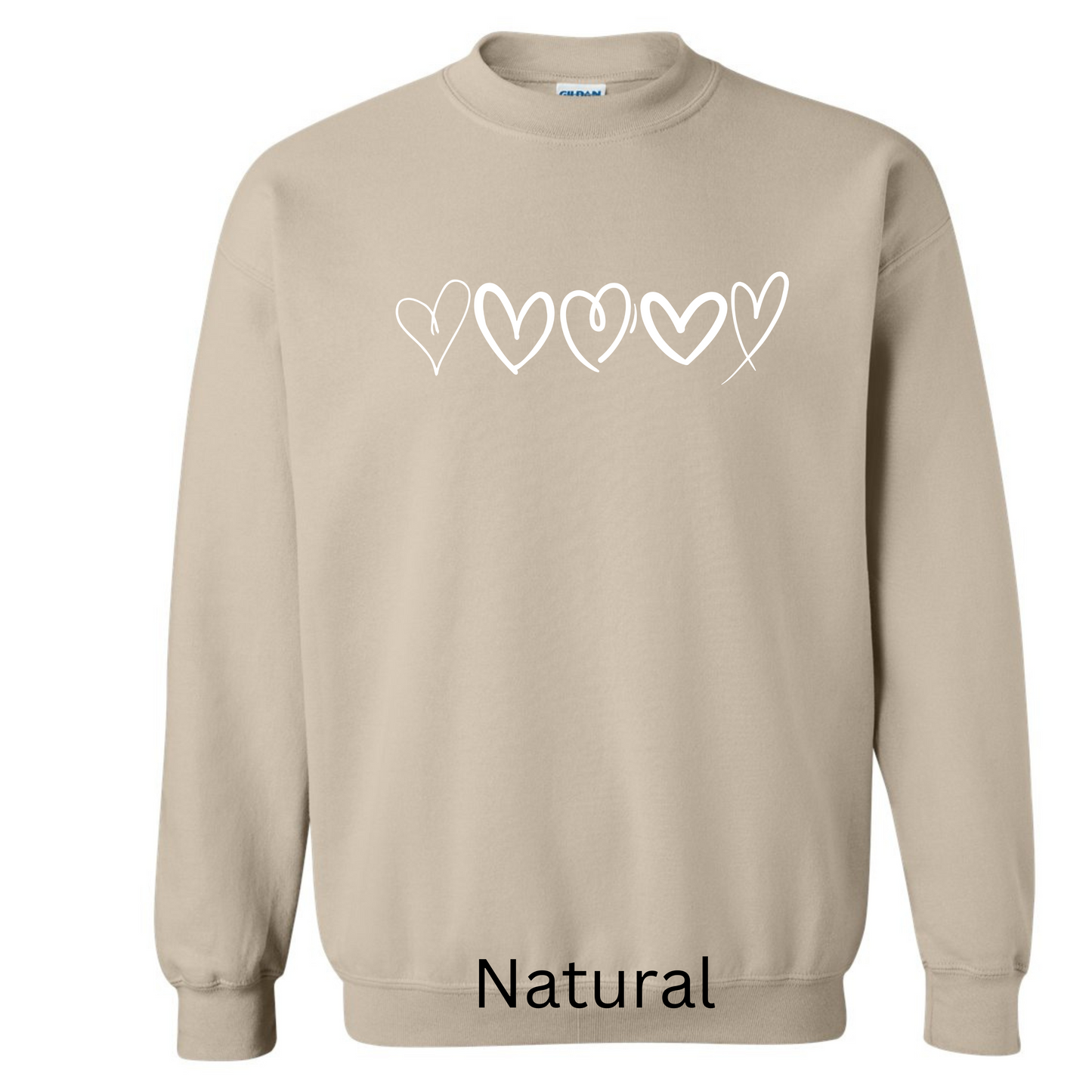 White Hearts Sweatshirt