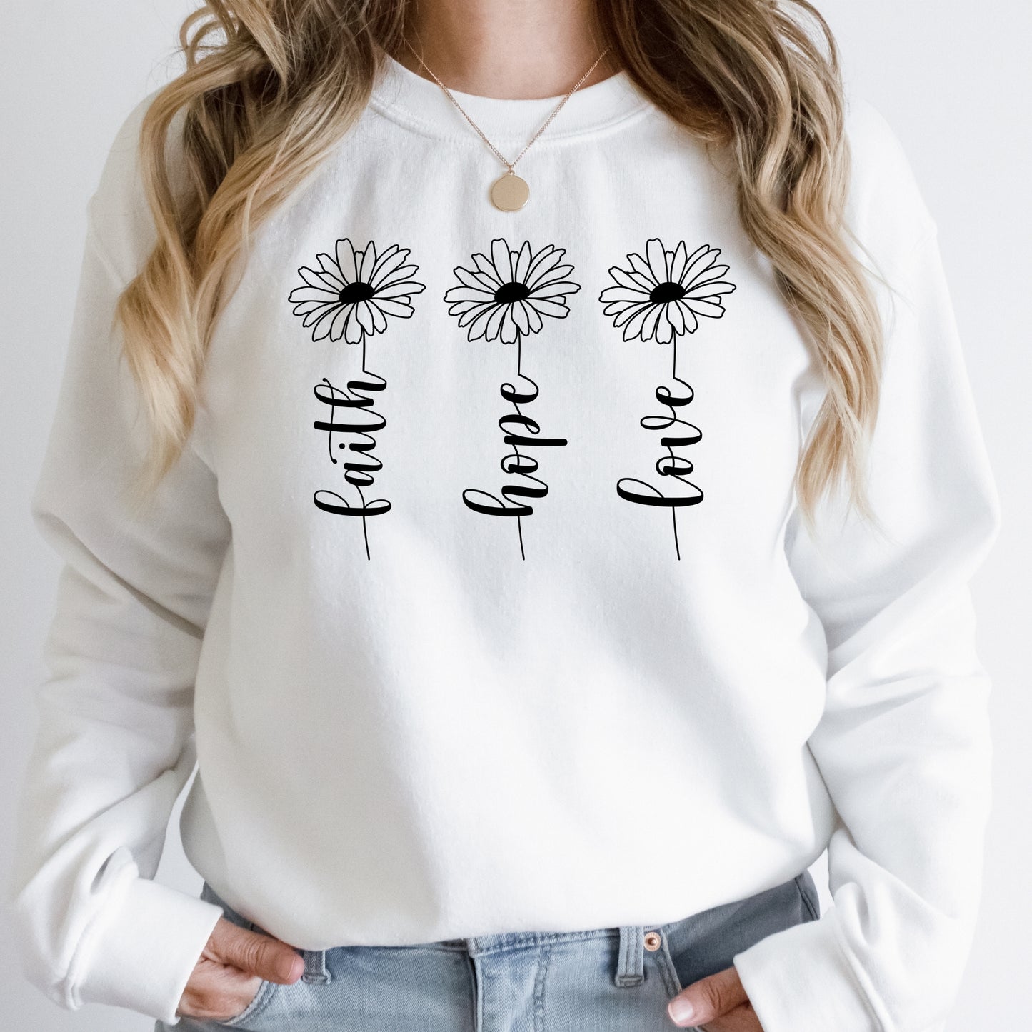 Faith Hope Love Bible Verse Sweatshirt