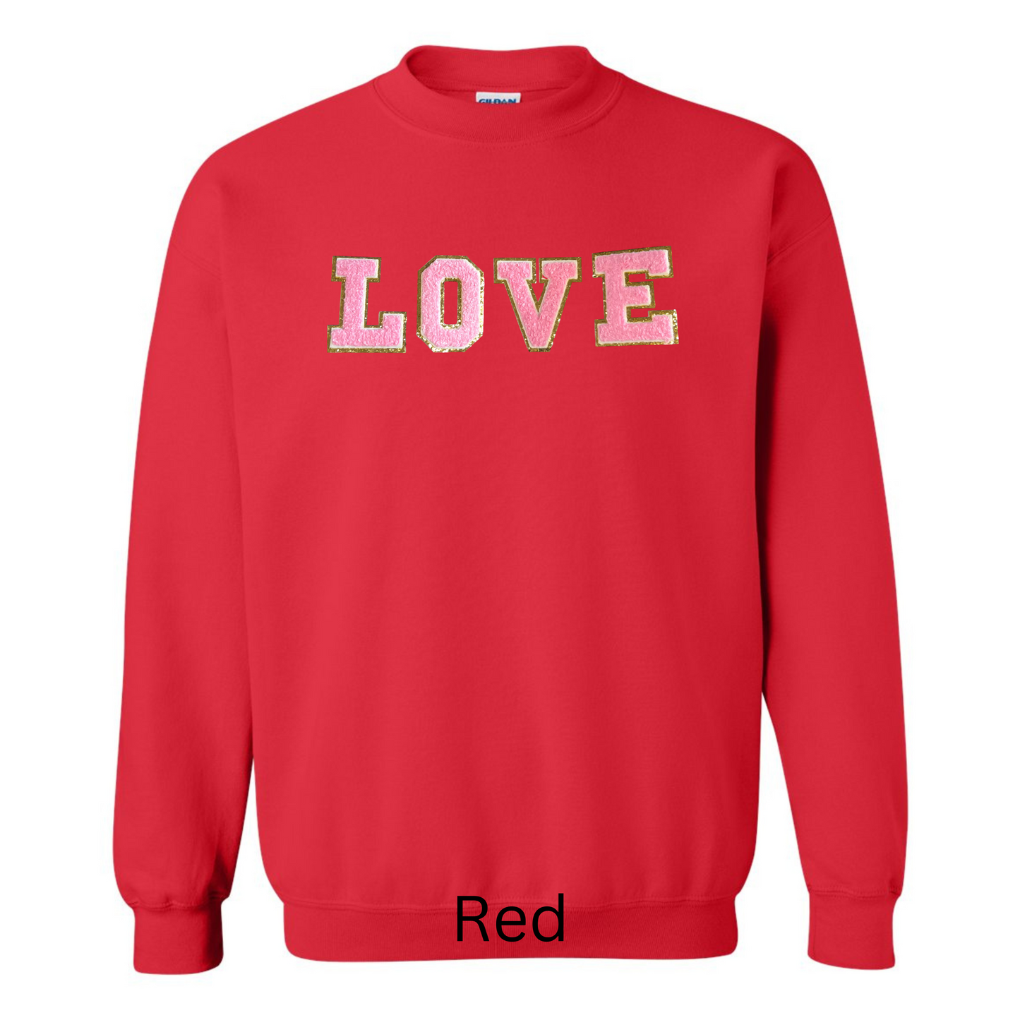Chenille Letter Love Sweatshirt