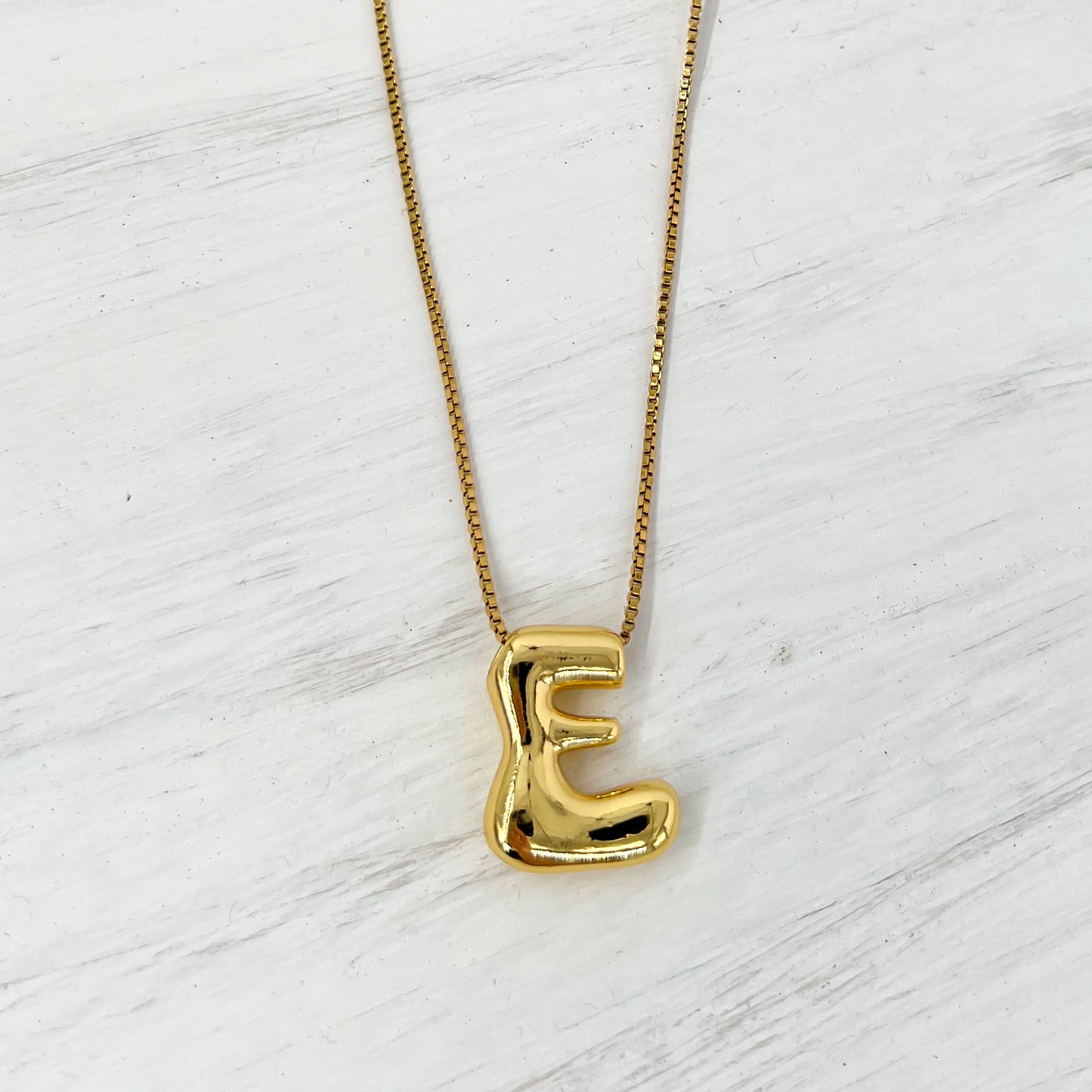 18k Gold Coated Bubble Letter Necklaces