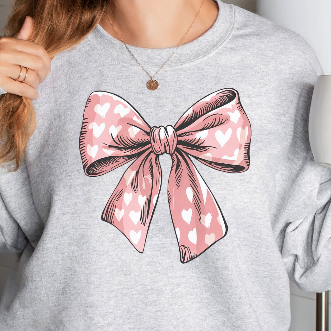 Pink heart coquette sweatshirt