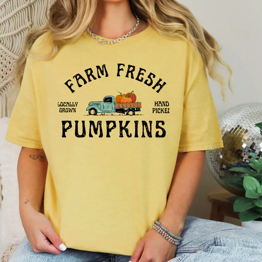 Farm Fresh Pumpkins Truck Comfort Colors 1717 T-Shirt