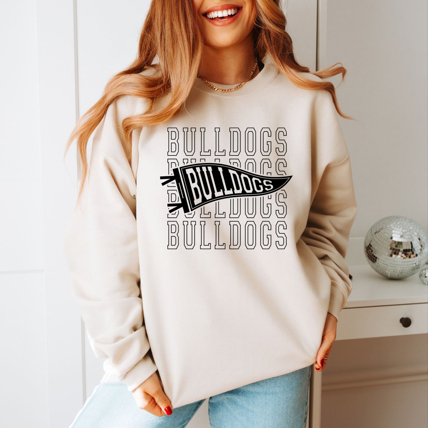 Bulldogs Bulldogs Bulldogs Pennant Sweatshirt
