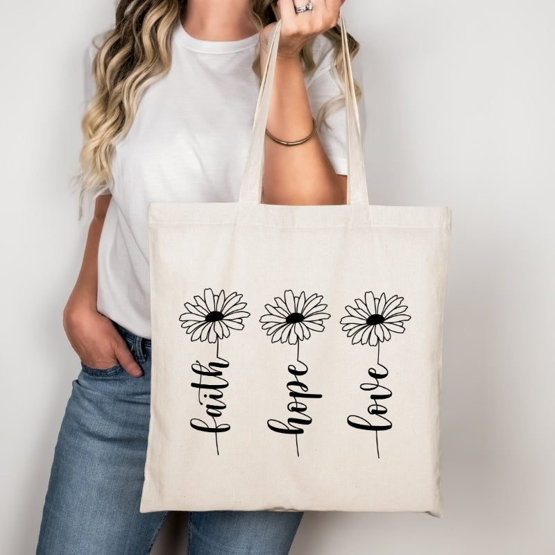 Faith Hope Love Religious Bible Verse Bag