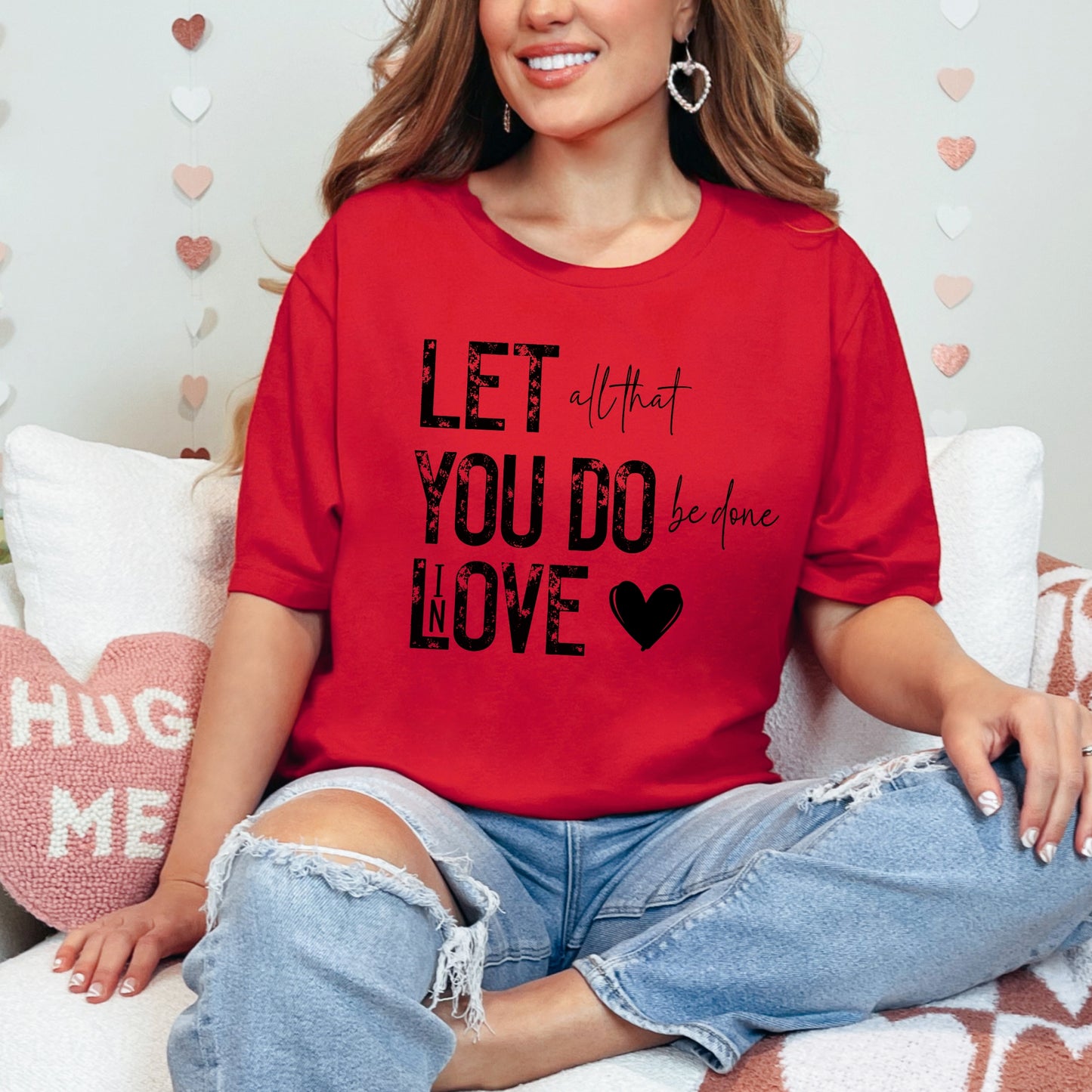 Alphabet I Love You Valentine's Bella Canvas Shirt