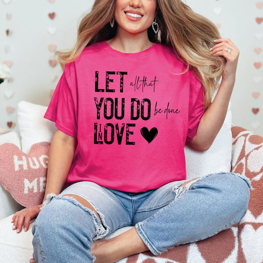 Alphabet I Love You Valentine's Bella Canvas Shirt