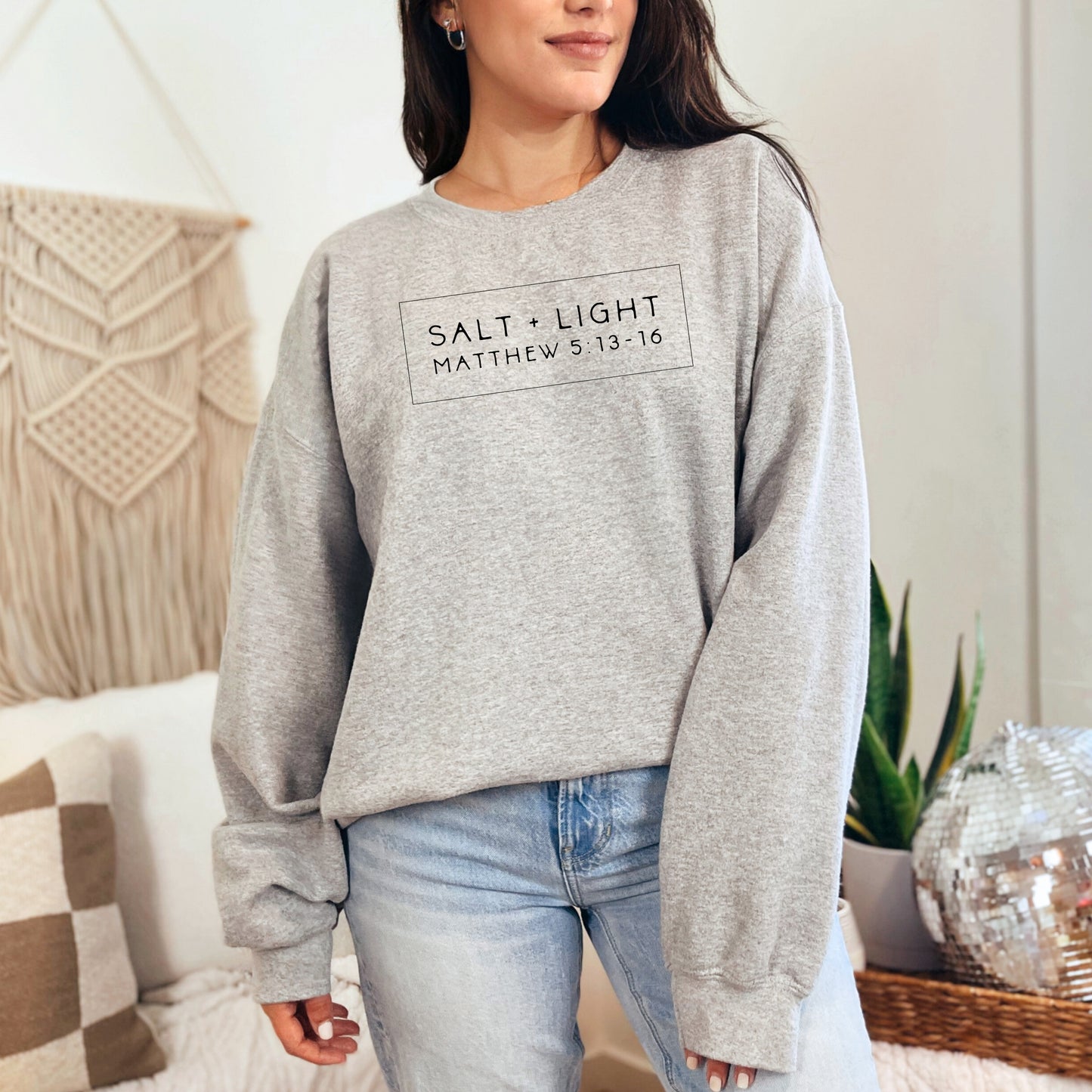 Salt and Light Religious Bible Verse Sweatshirt