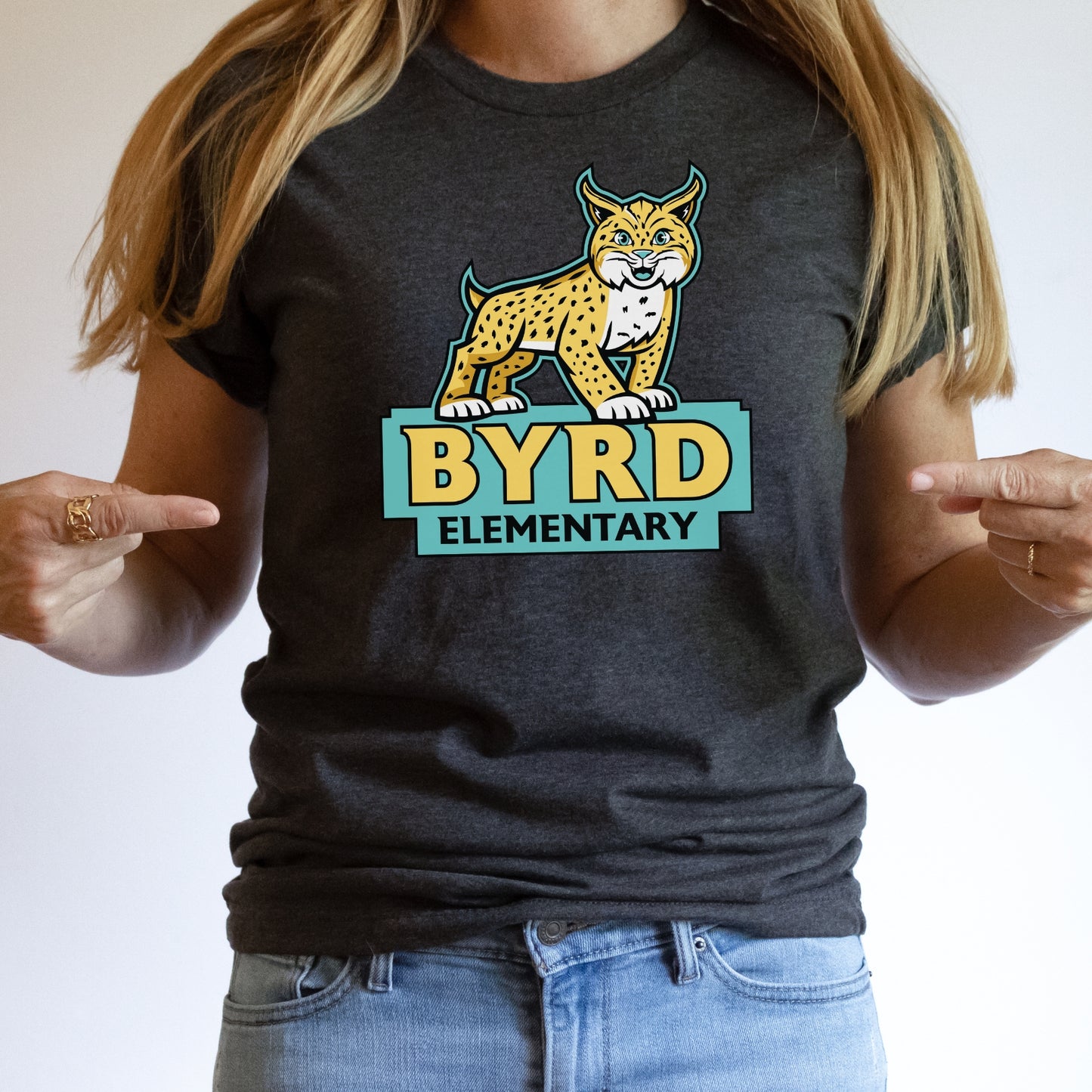 Byrd Elementary Bobcat Full Body Tshirt