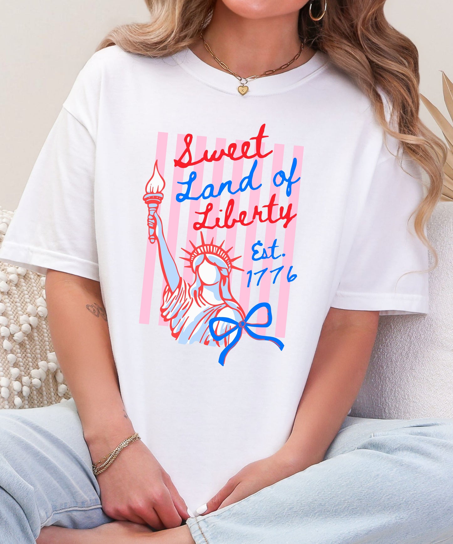 Sweet Land of Liberty Statue of Liberty T-Shirt | Patriotic Comfort Colors Tee
