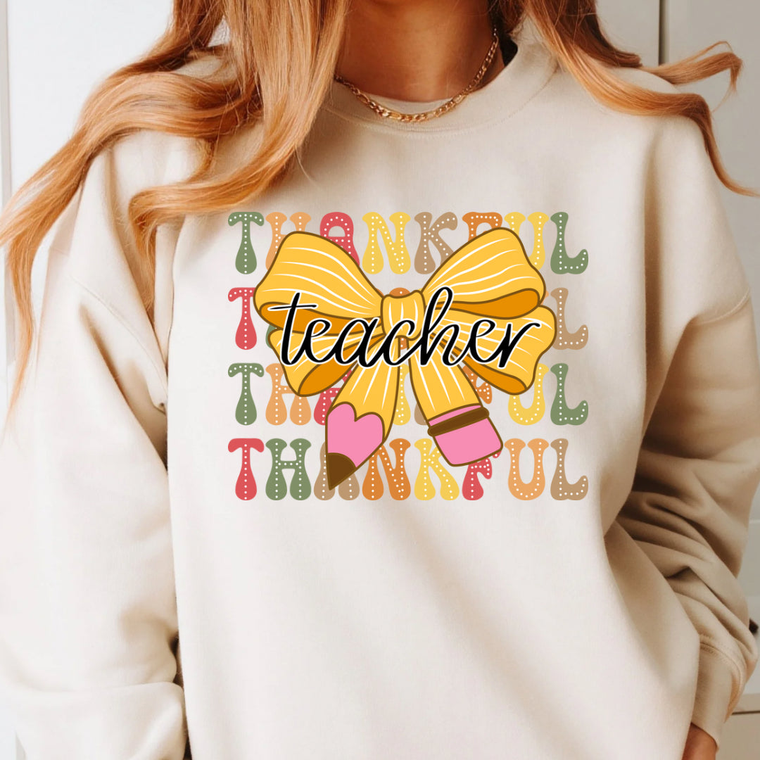 Thankful teacher pencil sweatshirt
