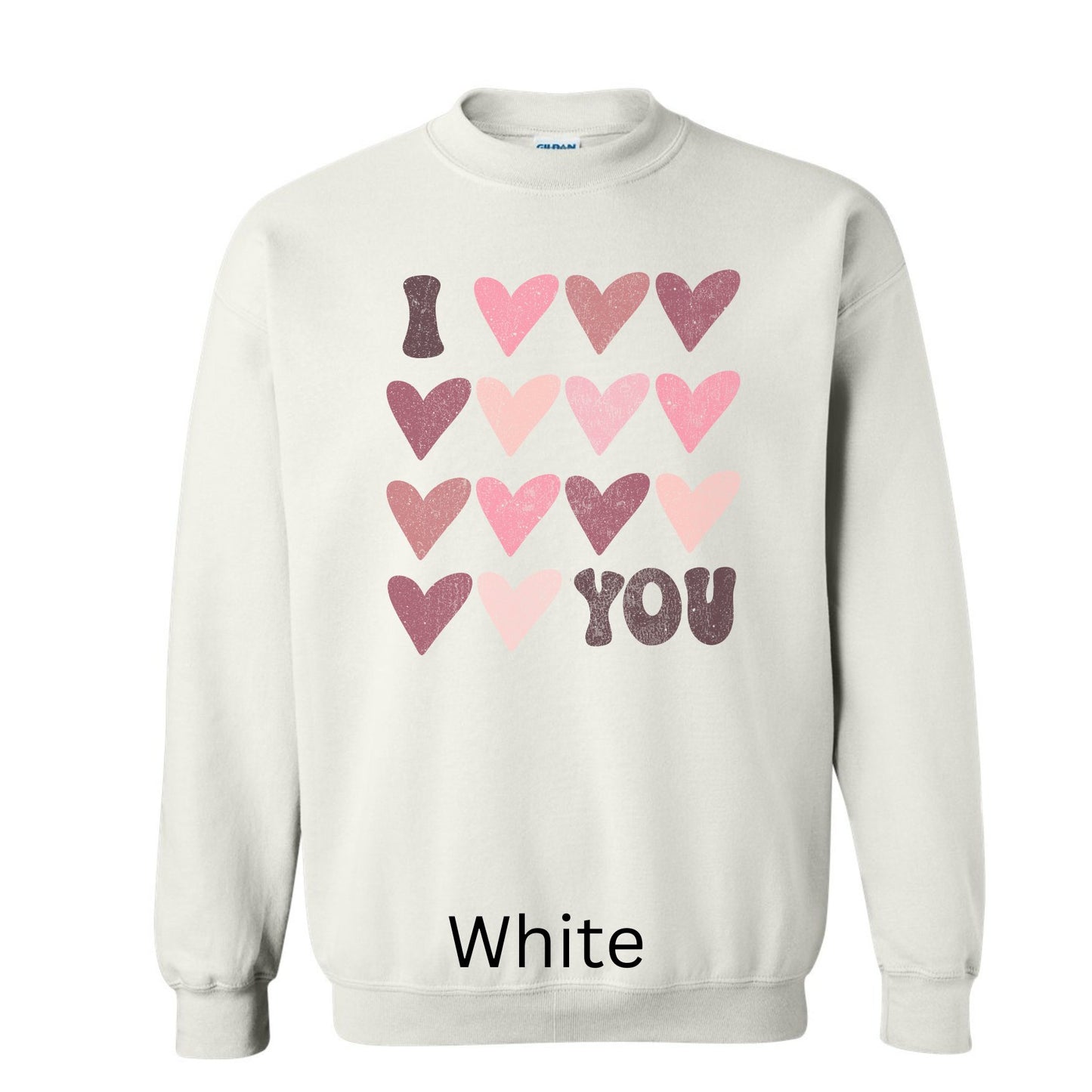 I Love You Hearts Women's Valentine Sweatshirt