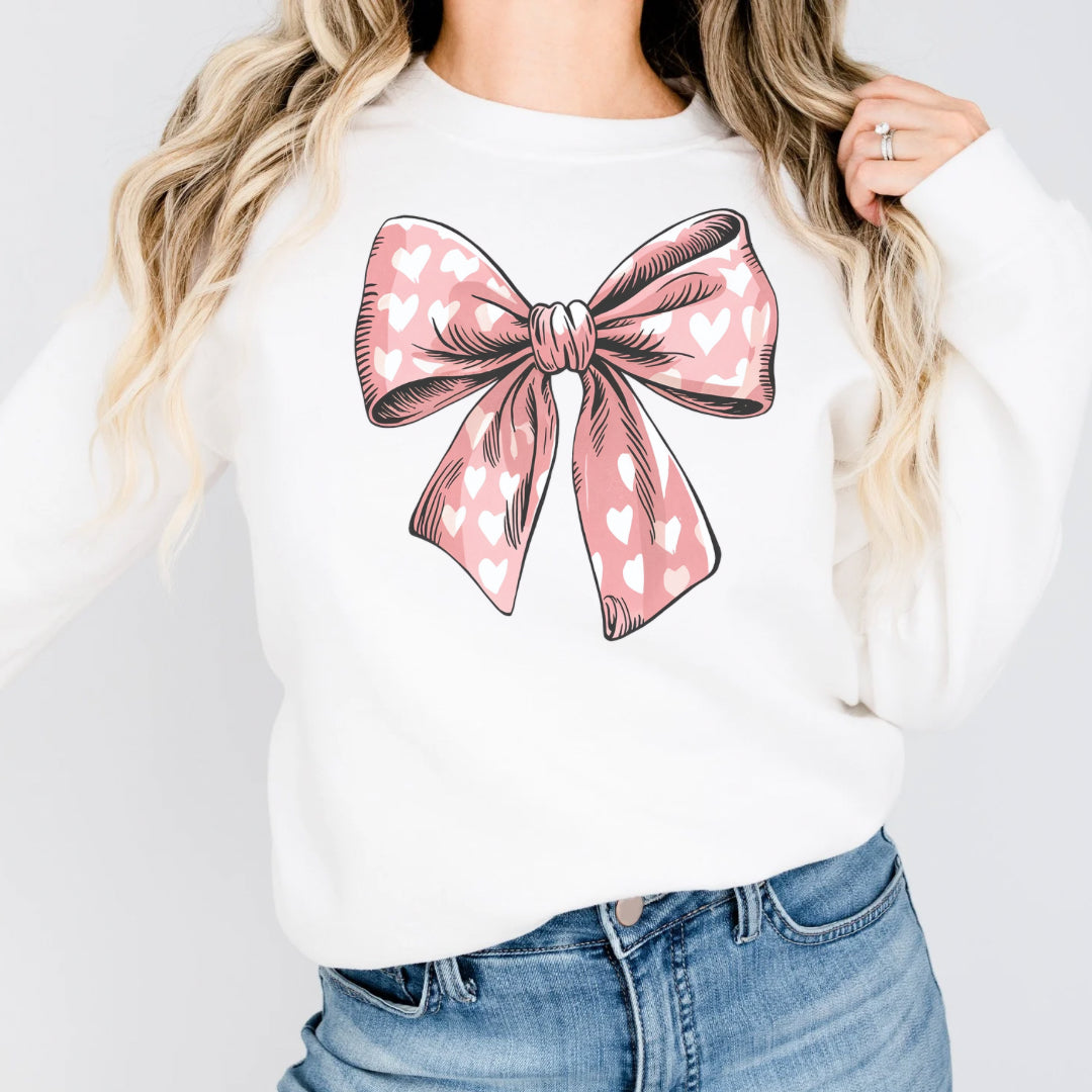 Pink heart coquette sweatshirt