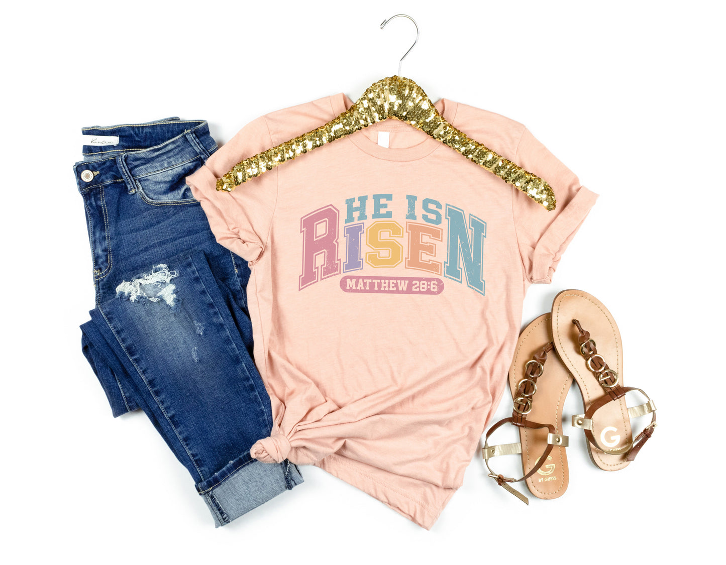 He is Risen Pastel Colored Women's Graphic Tee