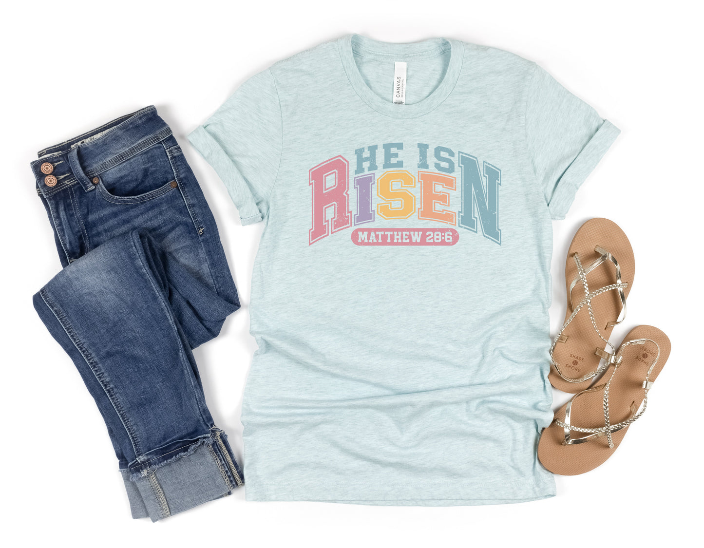 He is Risen Pastel Colored Women's Graphic Tee