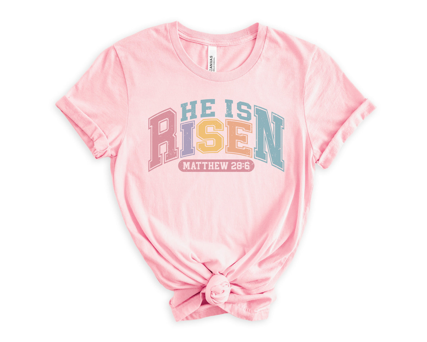 He is Risen Pastel Colored Women's Graphic Tee