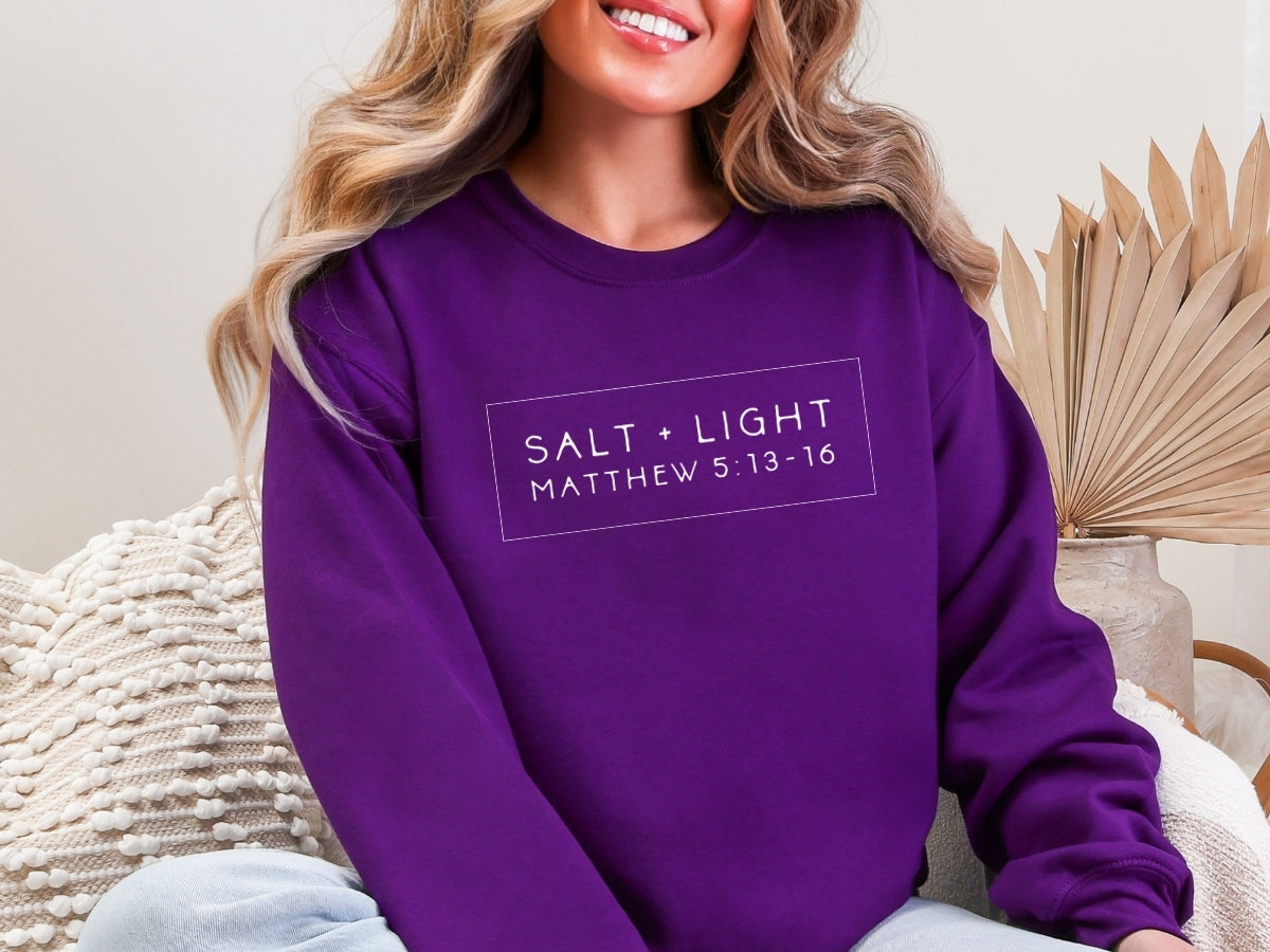 Salt and Light Religious Bible Verse Sweatshirt