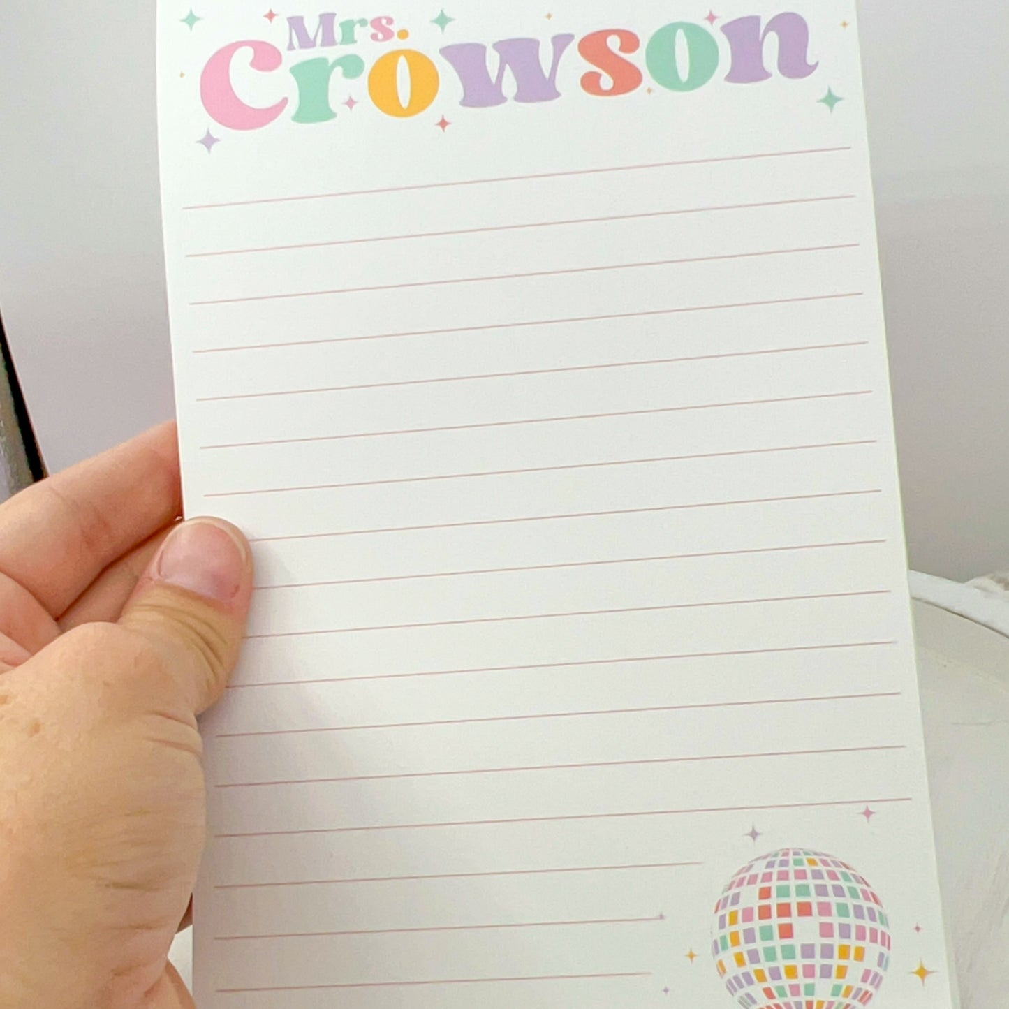 Customized Disco Ball Notepad