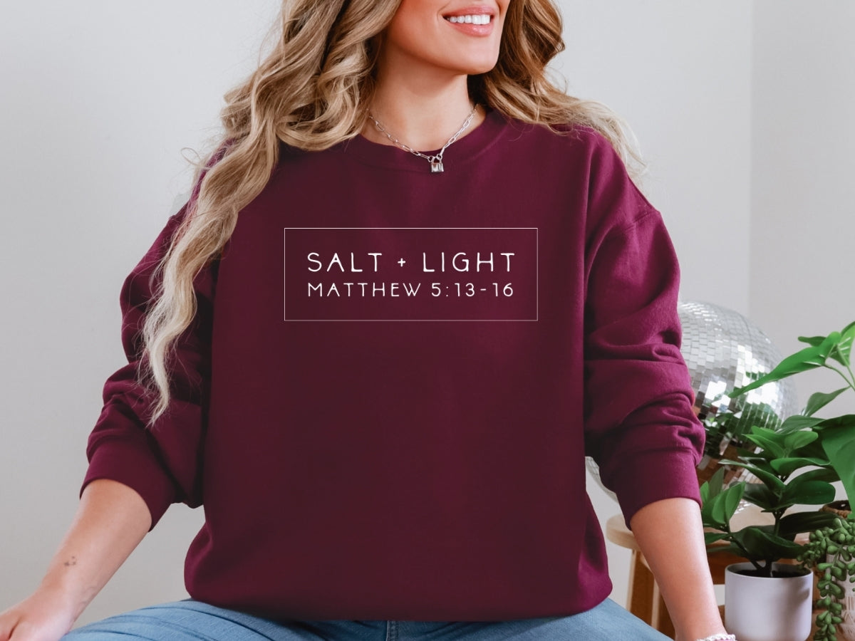Salt and Light Religious Bible Verse Sweatshirt