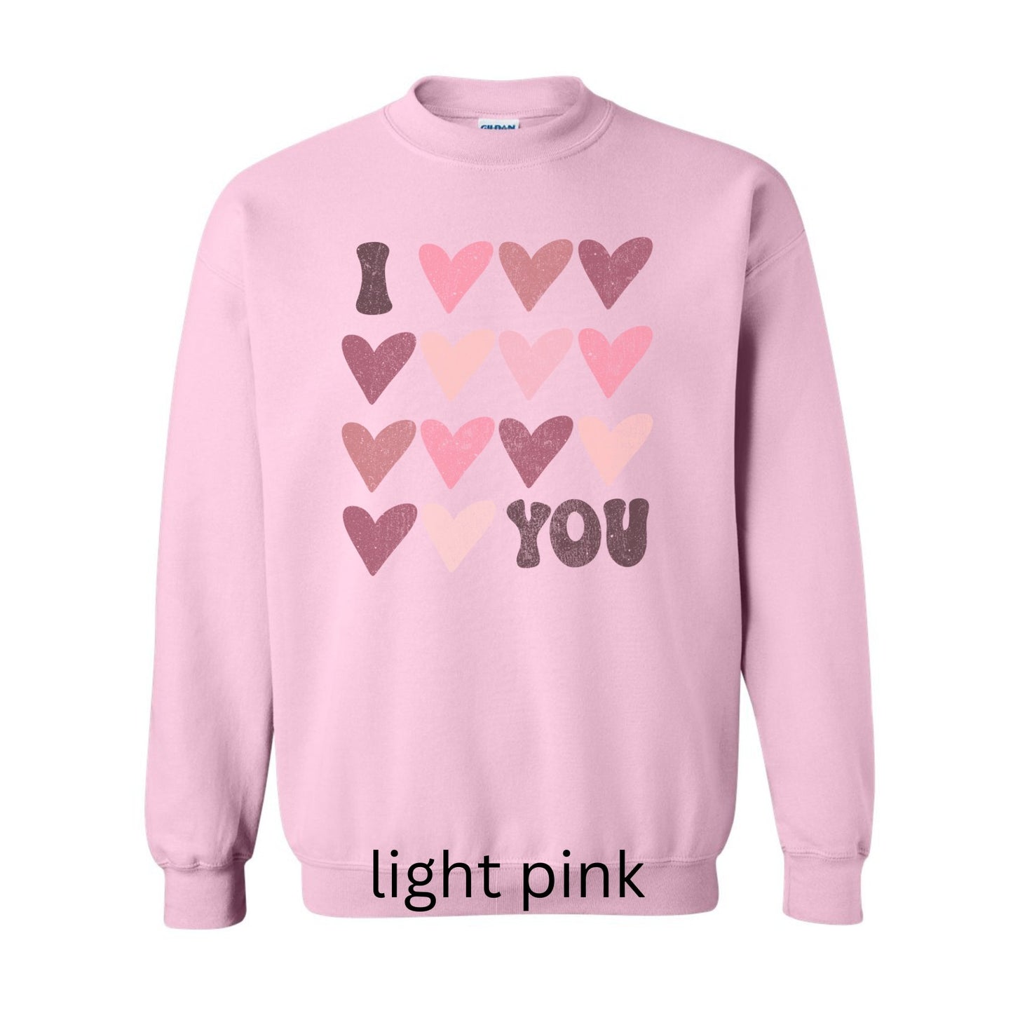 I Love You Hearts Women's Valentine Sweatshirt