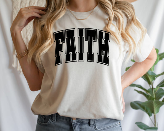 Faith in Black Print Women's Tshirt