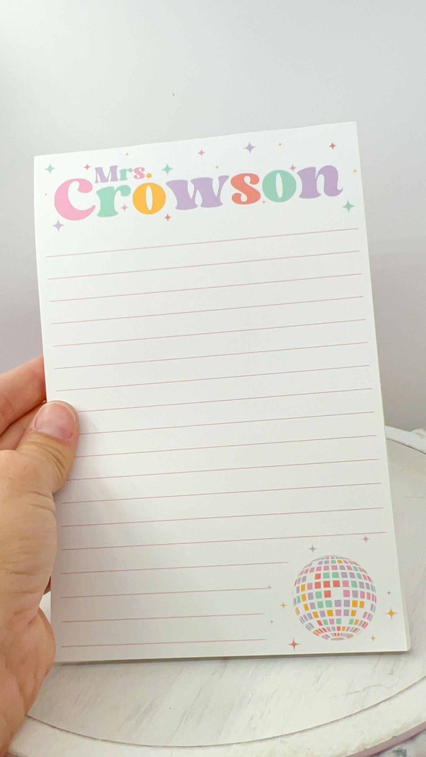 Customized Disco Ball Notepad