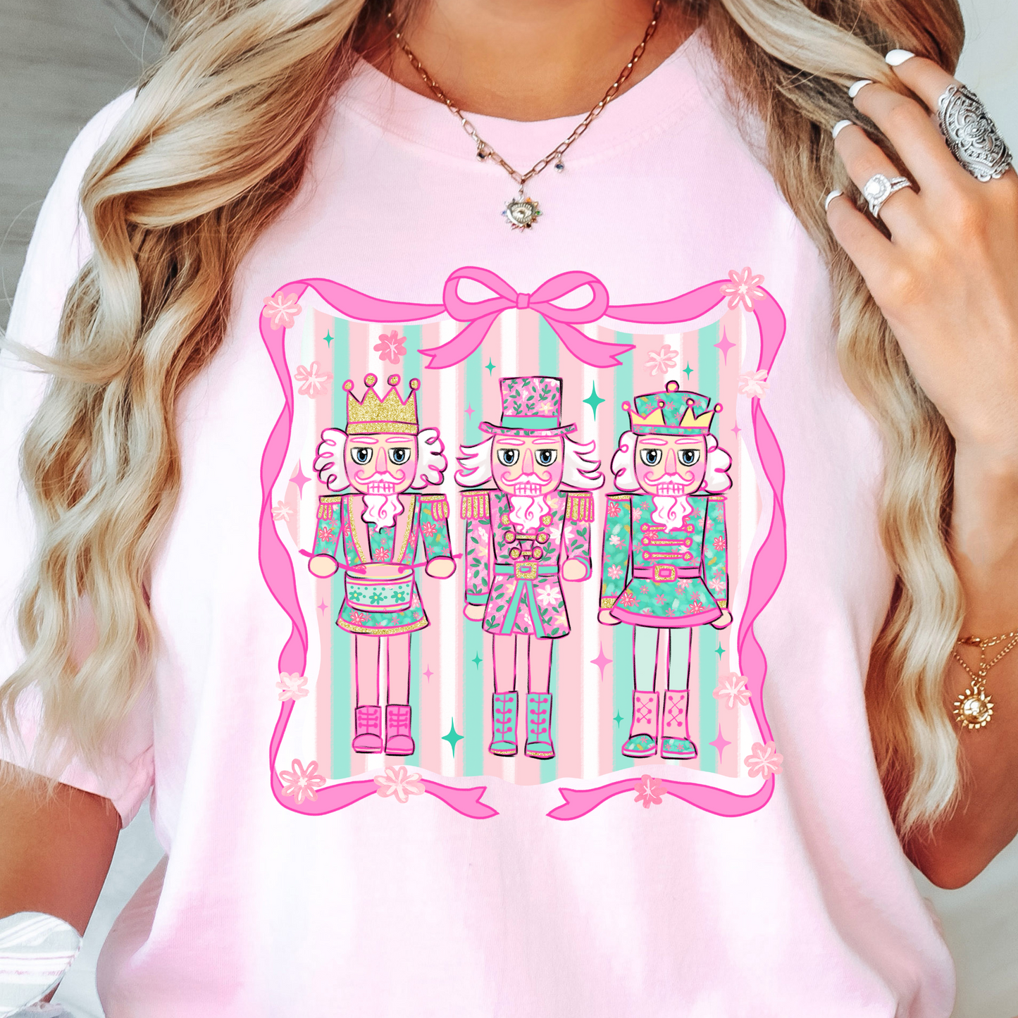 Coquette striped nutcracker trio tshirt