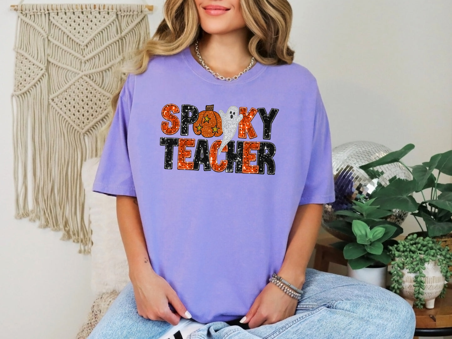 Comfort Colors Spooky Teacher Halloween Fall Shirt