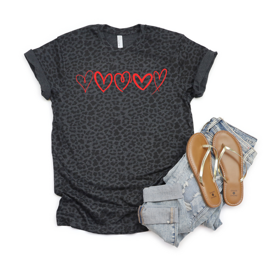 Red Heart Valentine Puff Women's Graphic Tee