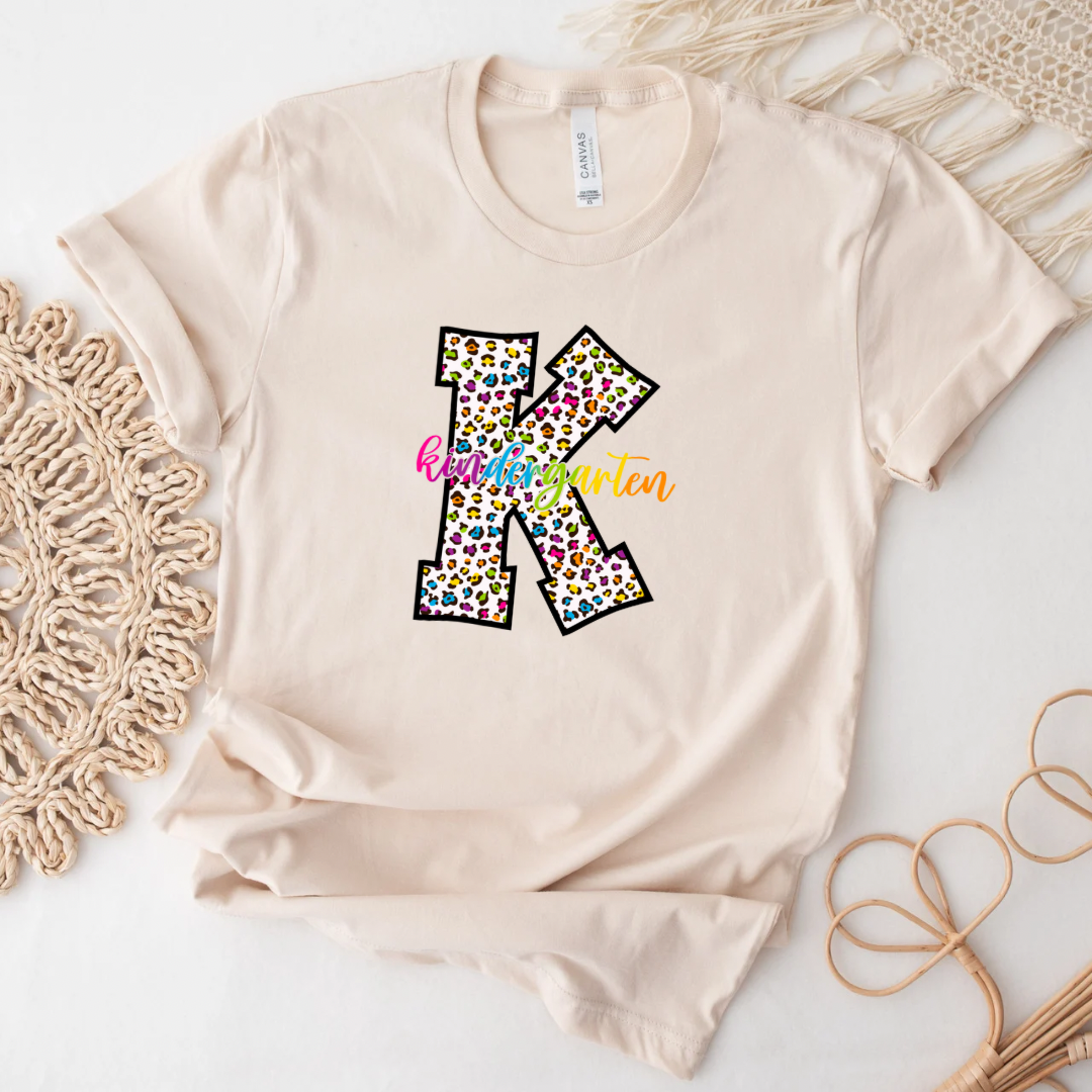 Kindergarten Colorful Cheetah Unisex Graphic Tee