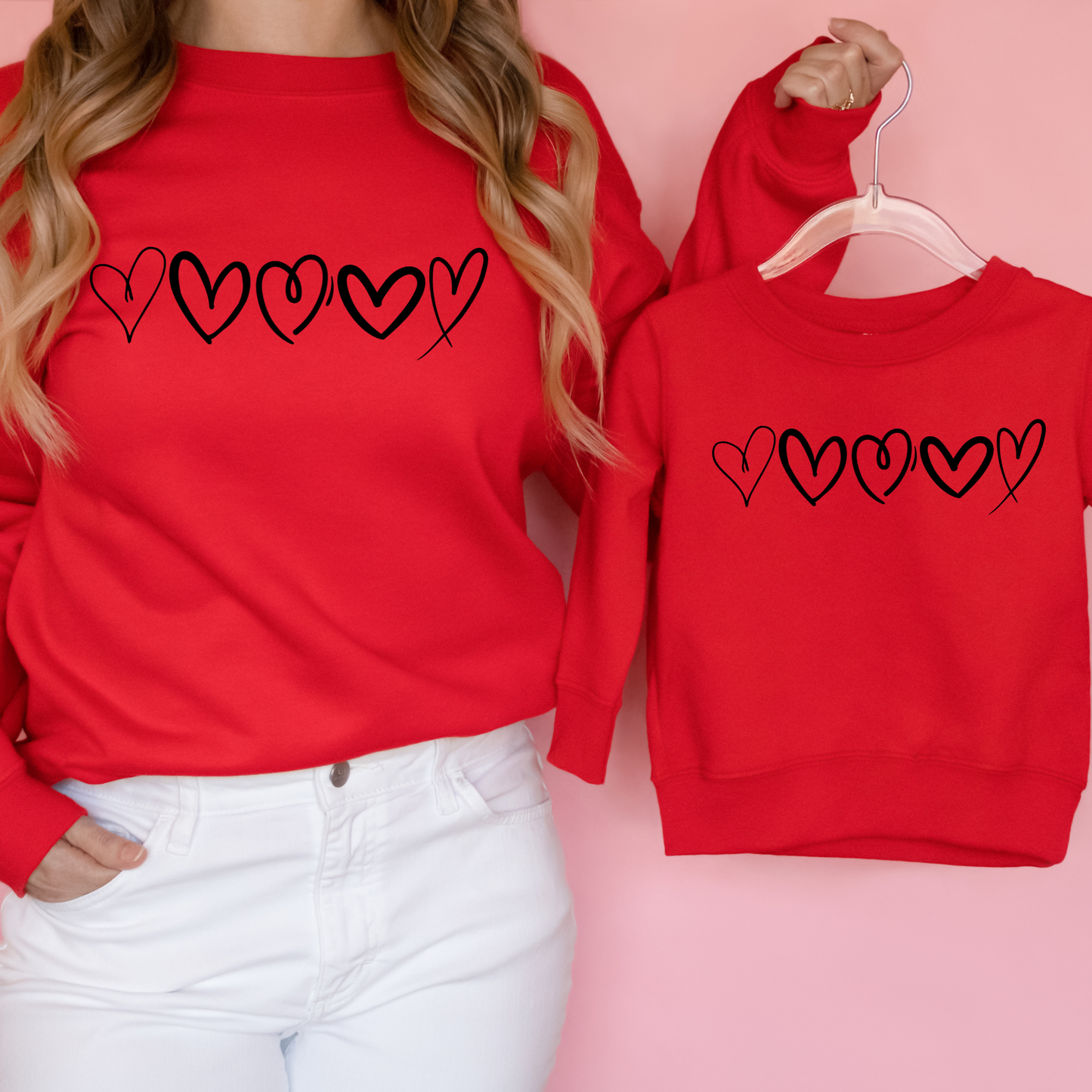 Kid's Black Heart Sweatshirt Size 2x-7