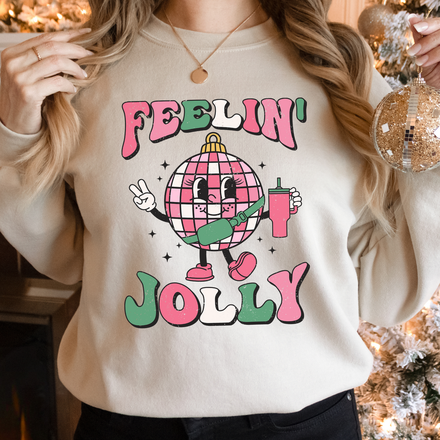 Feeling Jolly Disco Ball Sweatshirt