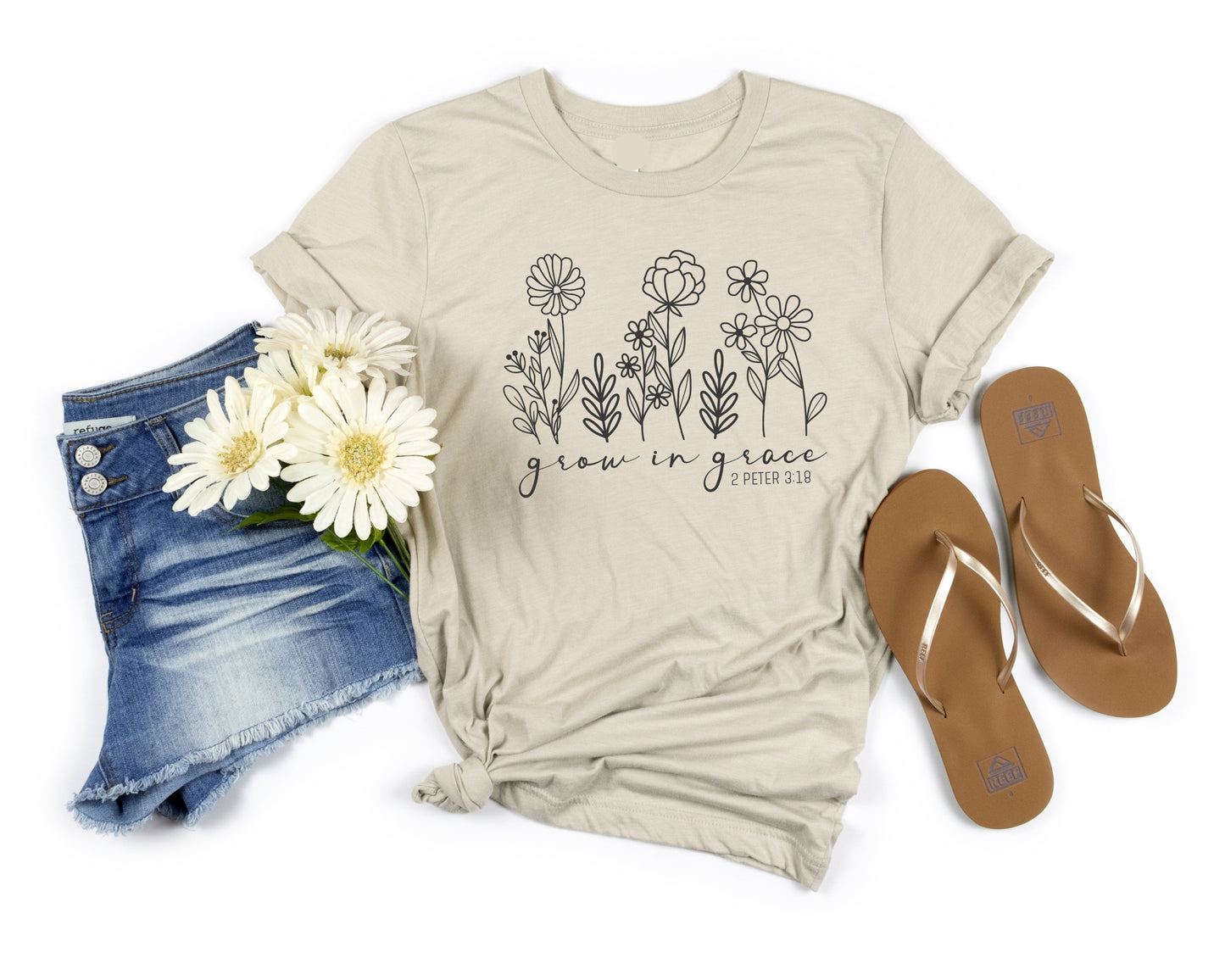 Grow in Grace Religious Bible Verse T-shirt