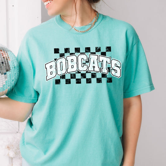 Bobcats with Checkered Background Tshirt