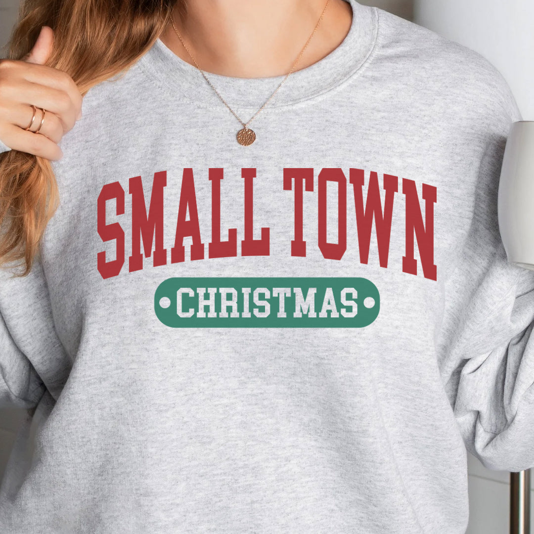 Small Town Christmas varsity print Sweatshirt