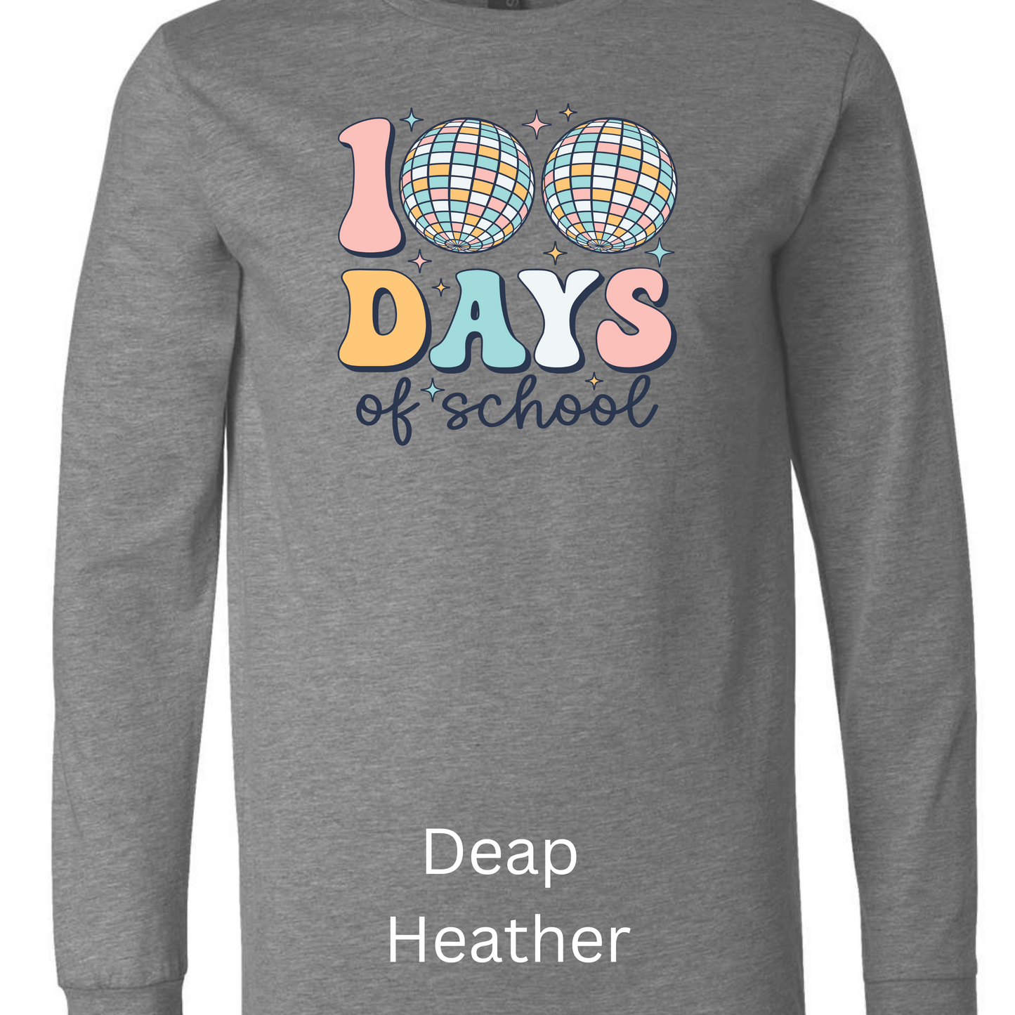 100 Days of School Long Sleeve Bella Shirt