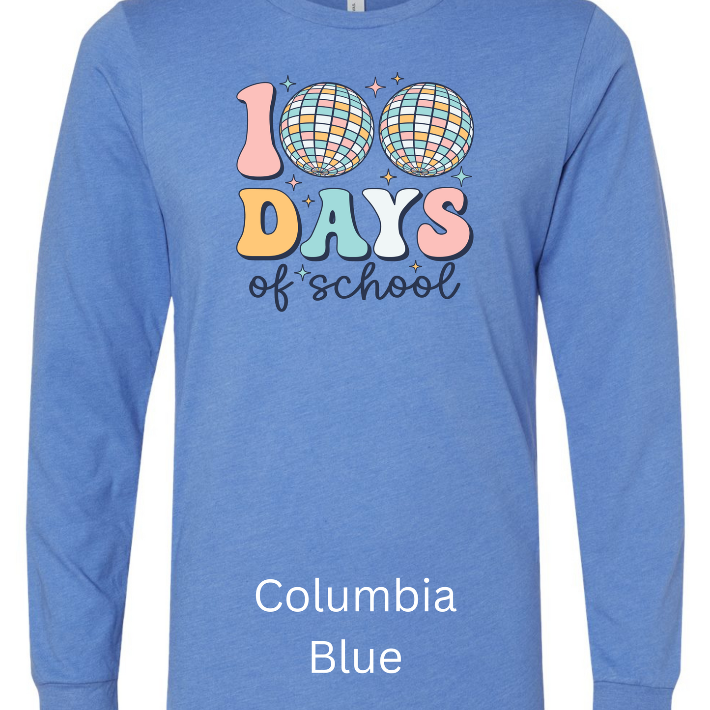 100 Days of School Long Sleeve Bella Shirt