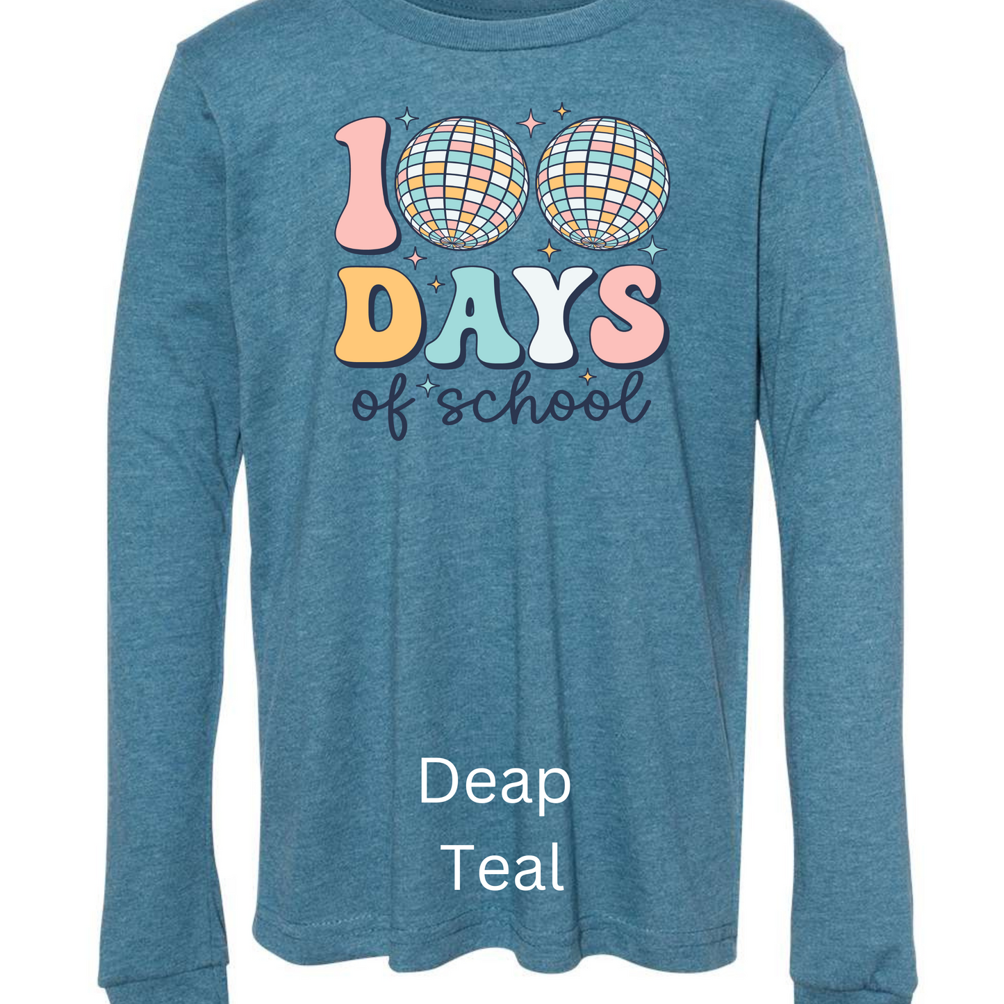 100 Days of School Long Sleeve Bella Shirt