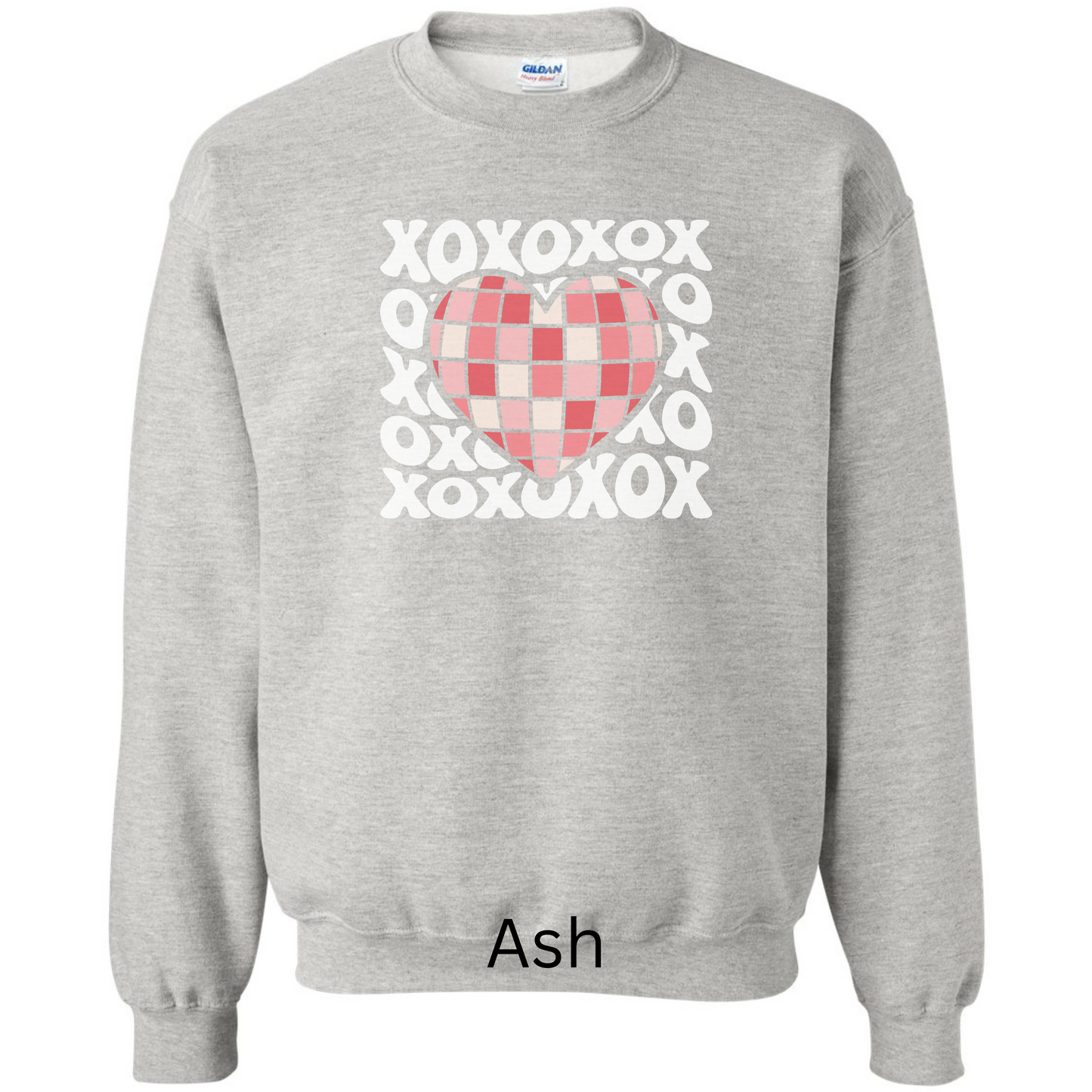 Valentine’s Sweater xoxo w/ disco ball heart