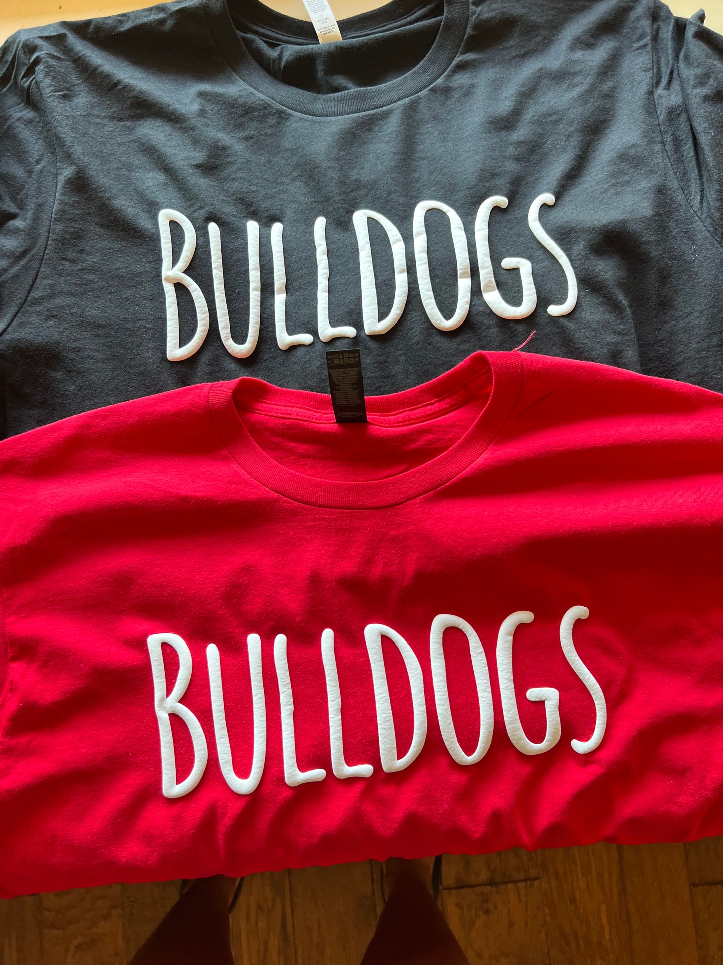 Bulldogs White Puff Ink Tshirt Unisex Graphic Tee