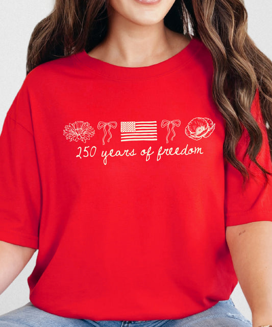 250 Years of Freedom Minimal Patriotic T-Shirt | Vintage Comfort Colors Tee (Copy)