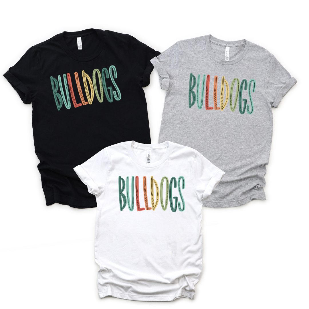 Pastel Bulldogs Unisex Graphic Tee